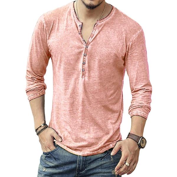 開店記念セール カジュアル 大人 ヴィンテージ風 ちょい悪ファッション カットソー ビター系 ヘンリーネック ガナタ シャツ オヤ ちょい悪 長袖 トップス その他トップス Www We Job Com