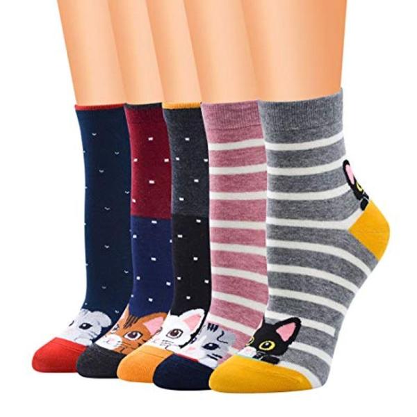 靴下 レディース かわいい クルーソックス 春夏 猫柄 キャラクター くつした レディース 綿 コットンソックス 柔らかい おもしろ アニマ 5tc78yceuq Cosbrapim Com Br