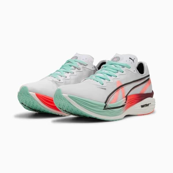 プーマ　ウィメンズ PUMA x HYROX ディヴィエイト ニトロ エリート 3　312292-01　レディスランニングシューズ　01PUMA White-Glowing Red-Mint Melt