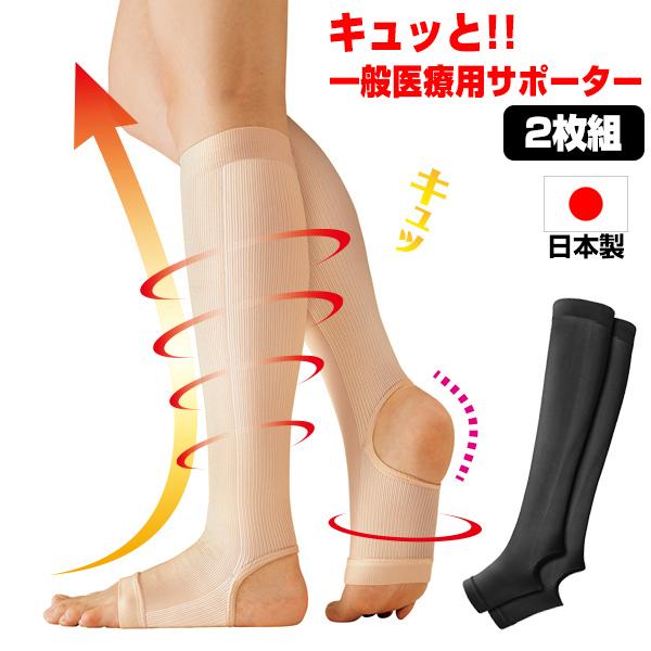 Sun Smile キュッと一般医療用サポーター 2枚組 両足用 日本製