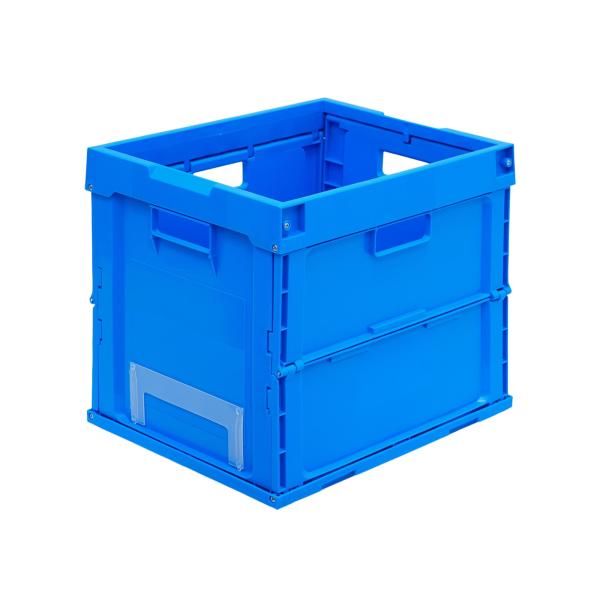 松本産業 折りたたみコンテナ 32L ブルー ( 32B ) カードホルダー付き