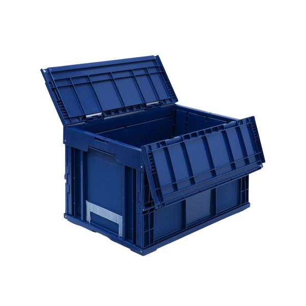 松本産業 折りたたみコンテナ フタ付き 50L ネイビー ( F50N ) カード