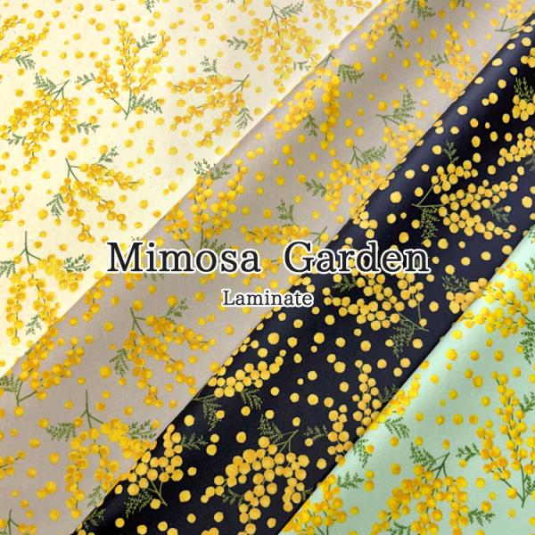 【丸巻き発送】ツヤ消しラミネート Ｍｉｍｏｓａ Ｇａｒｄｅｎ<BR>（ミモザ ガーデン） オックスプリント ●