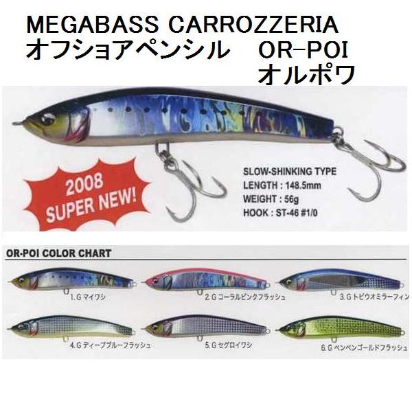 メガバス オルポワ Megabass OR-POI スローシンキング 56g