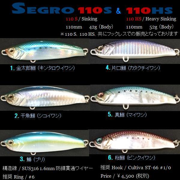 ノースクラフト　セグロ　新品　ＳＥＧＲＯ９０ＨＳ７個　ＳＥＧＲＯ１１０ＨＳ３個 ノースクラフト セグロ(NORTH CRAFT SEGRO) 110S(42g