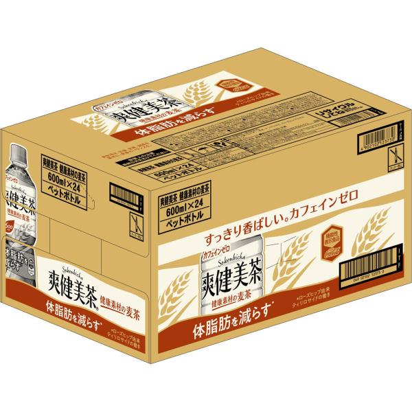 日本コカ・コーラ 爽健美茶 健康素材の麦茶 ケース ６００ＭＬ×２４