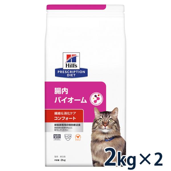 【２kgを２袋】 ヒルズ・腸内バイオーム繊維&消化ケアコンフォート matsunami_fh76-2
