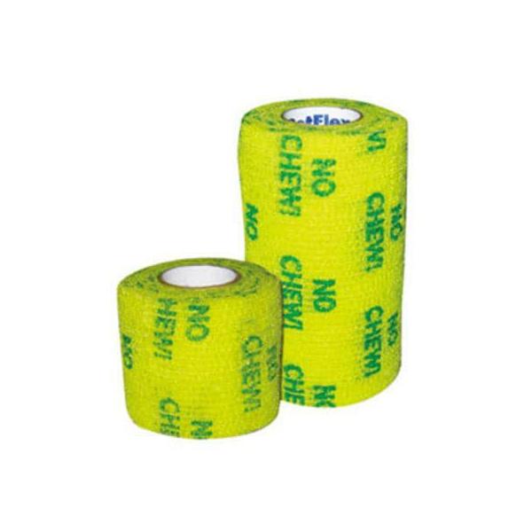 リニューアルに伴い、予告なくパッケージや内容等変更する場合がございます。 予めご了承ください。ペットフレックス ノーチュウ ロール 50mm×4.6m【製品特長】ワンちゃんやネコちゃんは、ケガをして巻く包帯はとても気になり、噛みとってしまい...