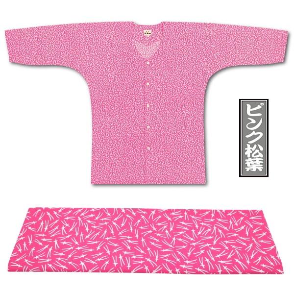 東京江戸一・ピンク松葉（柄）小サイズ（S）〜大サイズ（L）大人鯉口