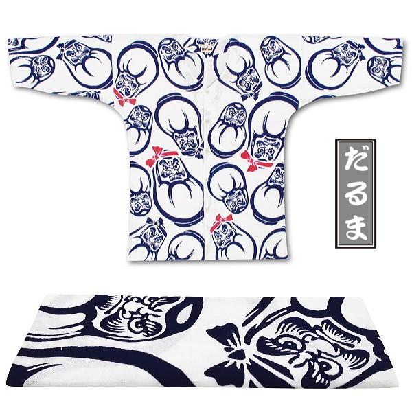 東京江戸一・だるま（手拭）特大サイズ（LL）大人鯉口シャツ単品 