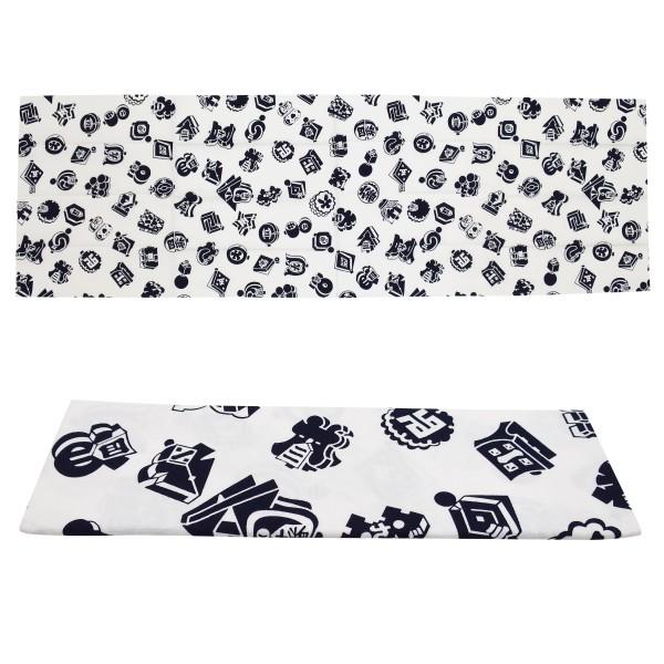 鯉口シャツとお揃いの柄の手ぬぐいです。サイズ：３３ｃｍ×１１０ｃｍ（多少の誤差があります）綿１００％柄プリントの手拭いは、表面のみのプリント生地です。裏面はプリントされていません。広巾の生地を手拭いサイズに裁断した商品です。裁断面は未処理で...