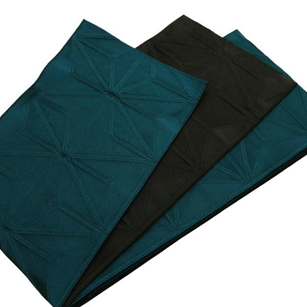 帯 レディース 撫松庵 半幅帯 麻の葉無地(グリーン) : 祭屋 そなみ呉服