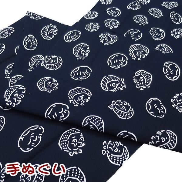 日本手ぬぐい◆おかめひょっとこ お面てぬぐい 〈ひょっとこ〉 | SHINEDOZOME