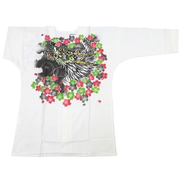 激安 桜と龍 墨絵手描き 大人鯉口シャツ Tok Iroha 002 祭屋 そなみ呉服店 通販 Yahoo ショッピング