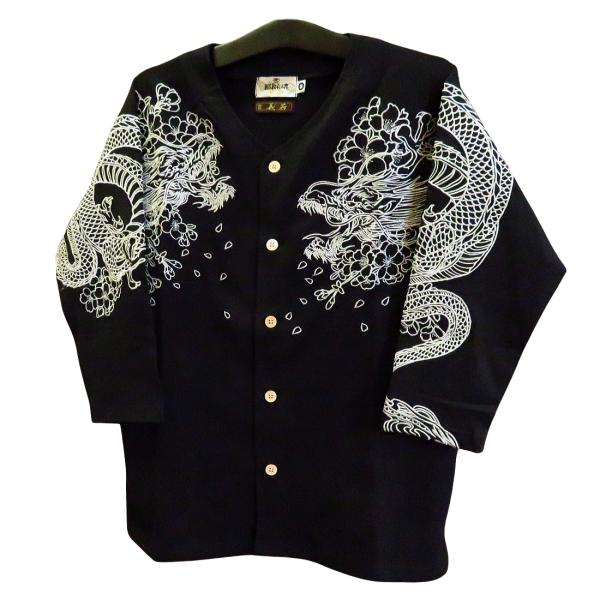 トゥデイフル！早い者勝ち❗️美品❗️シャツ❗️刺繍❗️ブラック matsuriya-sonami_ts-018