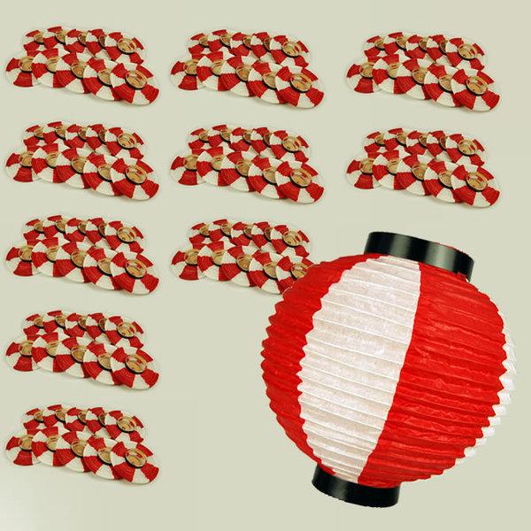 紅白 紙提灯 100個セット : 祭り用品専門店 祭すみたや - 通販 - Yahoo