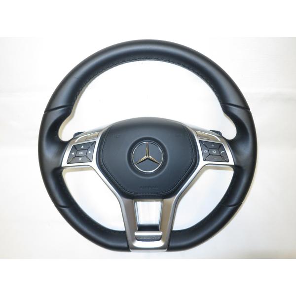 希少ステッチタイプ! R231 SL純正 革 ステアリング 運転席 エアバック