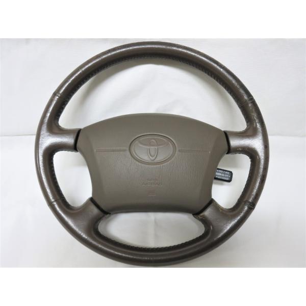 美品 トヨタ ランクル80 純正 ウッドコンビ ステアリング エアバッグなし matsus1_a2022-5-22-49