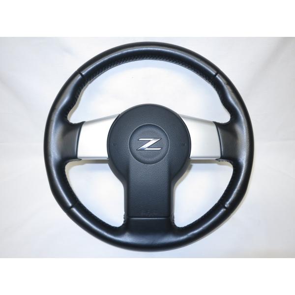 フェアレディZ Z33 純正 革 ステアリング ハンドル エアバック エア