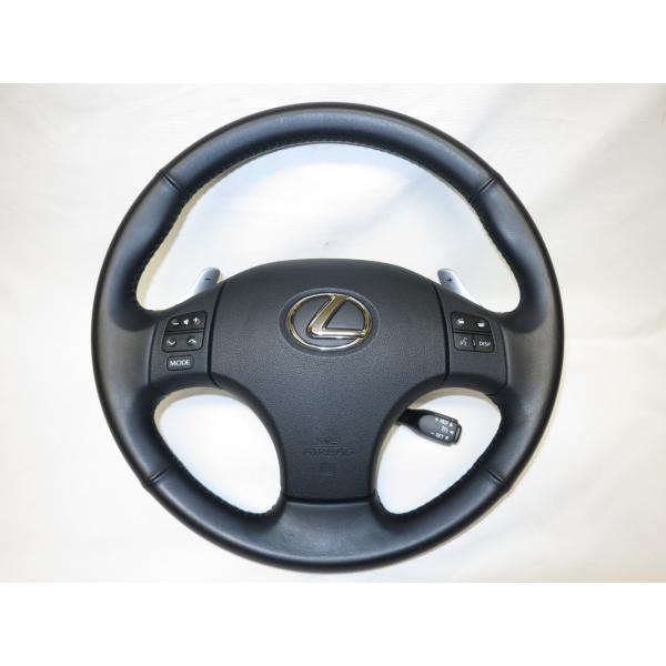 希少!パドル付! IS250 GSE20 20系 IS レクサス 純正 革 ステアリング