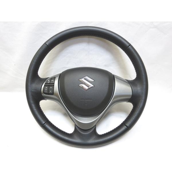 美品!アルト ワークスHA36S純正 革 ステアリング ハンドル エアバック