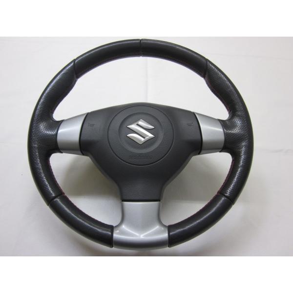 スイフト ジムニー MRワゴン 純正 革 ステアリング ハンドル エア