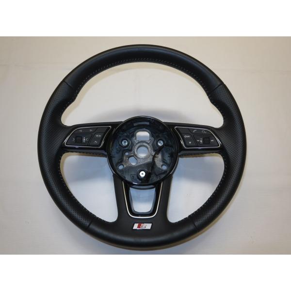 美品! A4 8W S-ライン アウディ 純正 革 ステアリング ハンドル パドル