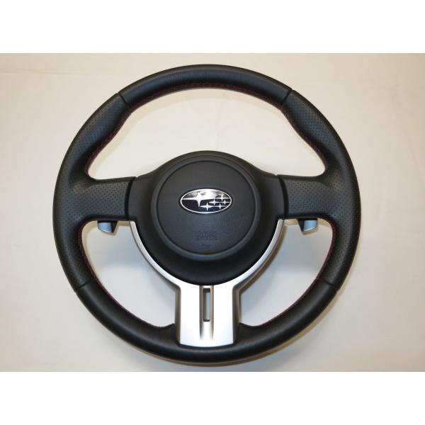 BRZ ZC6 パドル付！ 純正 革 ステアリング ハンドル エアバック