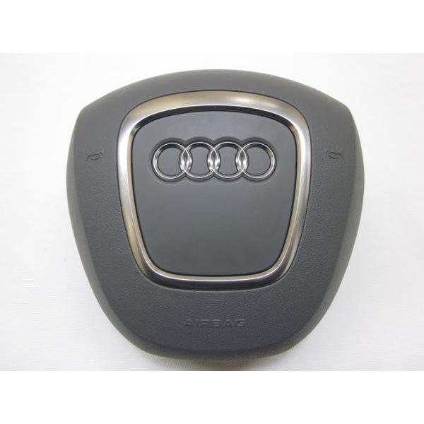 アウディ　純正　Q7　エアバック 希少3本スポーク! Q7 4L アウディ 純正 革 ステアリング エアバック