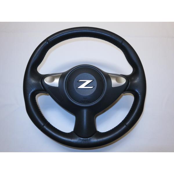フェアレディZ Z34 純正 革 ステアリング ハンドル エアバック エア