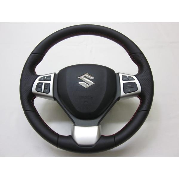 美品！ スイフト ワゴンR ラパン 純正 革 ステアリング ハンドル エア