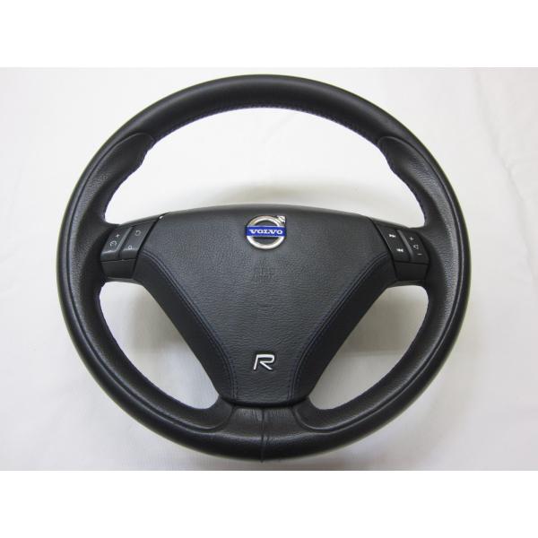 V70R ボルボ XC70 XC90 純正 革 ステアリング ハンドル エアバック