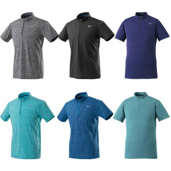 送料無料 ミズノ ランニングシャツ ハーフジップtシャツ 半袖 吸汗速乾 メンズ ランニングウエア ジョギング J2ma9006 J2ma9006 マツダスポーツ 通販 Yahoo ショッピング
