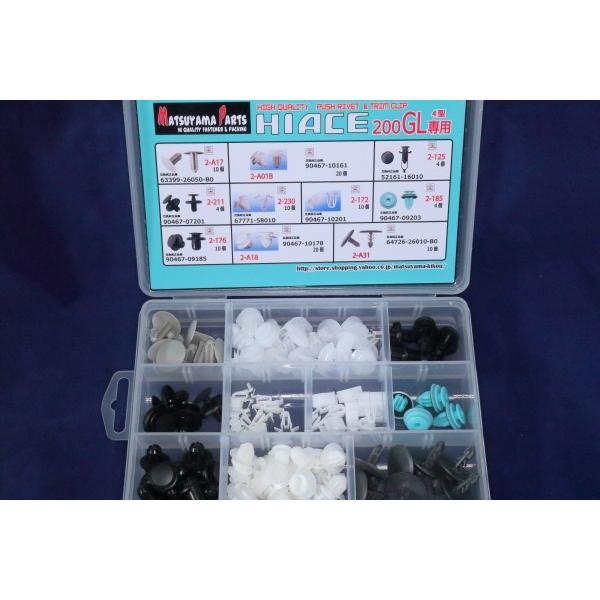 ハイエース200系GL 4型専用】 プッシュリベット&クリップセット