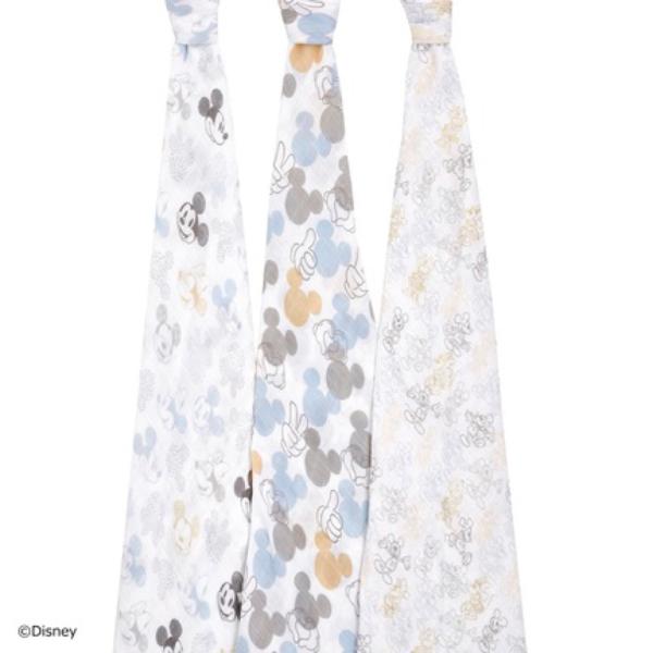 aden&amp;anais  Xh3pbN mickey+minnie 3-pack classic swaddles GCfAhAlC oYj