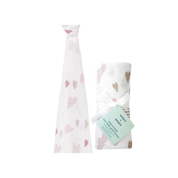 aden&amp;anais  Xh1pbNeart breaker - hearts classic swaddle GCfAhAlC oYj