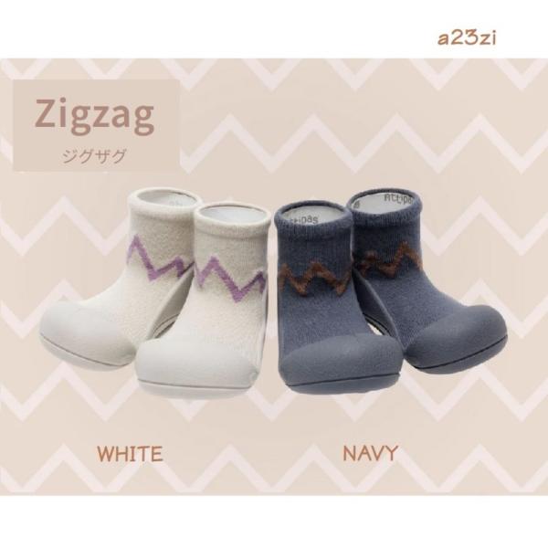 ■商品情報■【種類】Zigzag ジグザグ【カラー】WHITE(ホワイト)／NAVY(ネイビー)ジグザクなラインがアクセントになった、2トーンのシューズ。カジュアルな印象で、ユニセックスで履いていただけます。 ★attipasの他の種類ご注...