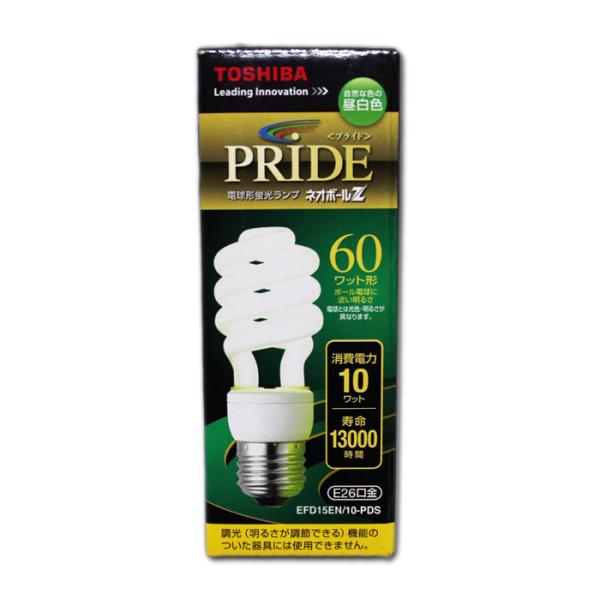 TOSHIBA（東芝） 電球型蛍光灯 EFD15EN/10-PDS 昼白色 60形 E26口金