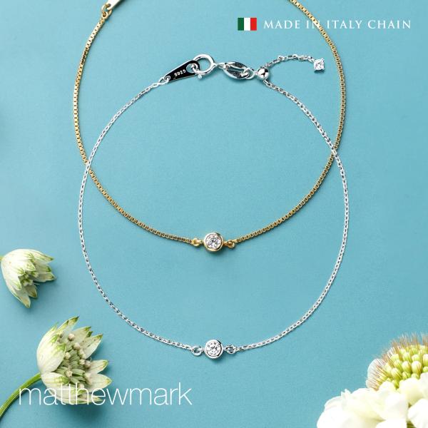 ブレスレット レディース ジルコニア チェーンブレスレット K18 ブレスレット レディース ジルコニア チェーンブレスレット K18