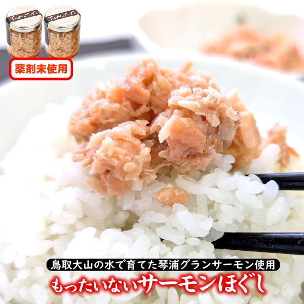 もったいないサーモンほぐし身 2本 とっとり琴浦グランサーモン 無投薬養殖 国産 養殖 鮭 サケ 焼さけ 焼サケ ほぐしみ