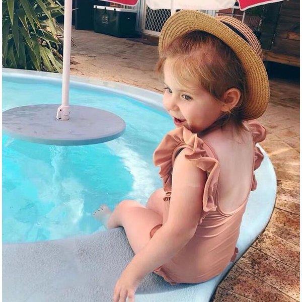 女の子 Kids 2点セット 水遊び ワンピース 夏 帽子付き 一体型 ビキニ 水着 女児用 温泉 スクール 幼児 ガールズ 可愛い 子供水着 オールインワン 送料無料 Ypt Or Id