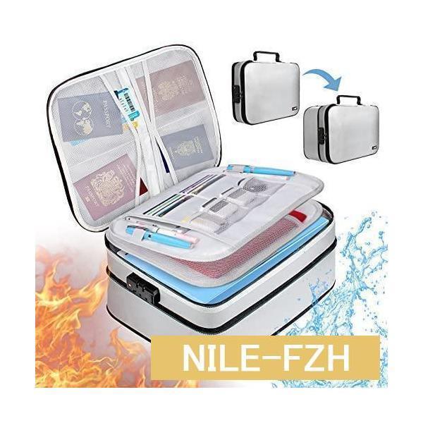 金庫耐火バッグ折りたたみ可能および拡張可能,オリジナルサイズ：36*27*6CM；拡張サイズ：36*27*16.5CM（大きサイズタイプ）。容量は拡張前の3倍。使用シーンや収納量に合わせて柔軟に切り替え可能。家庭用金庫 家庭用 耐火 耐水、...