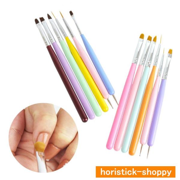ネイル ブラシ ジェル ネイルアート 6本セット ネイル用品 ジェル