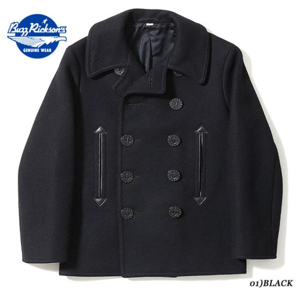 BUZZ RICKSON'S バズリクソンズ  WILLIAM GIBSON COLLECTIN  Pコート ミリタリー “type BLACK PEA COAT” No.BR12394