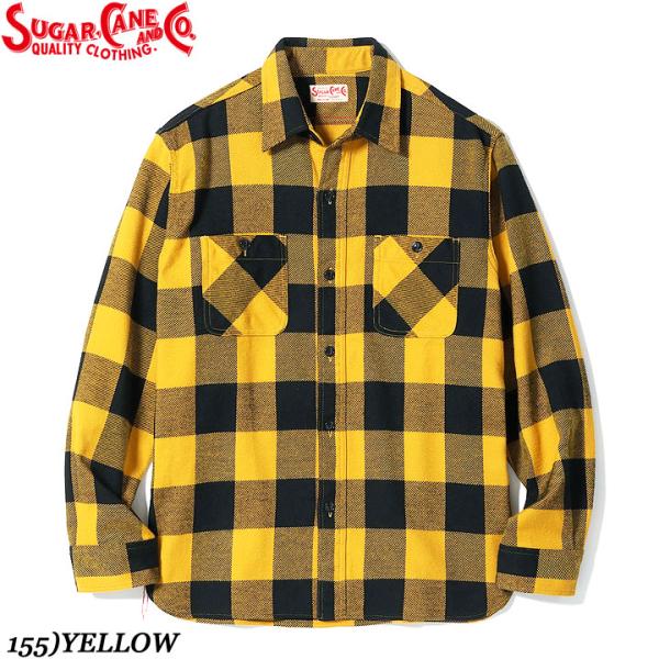 Sugar Cane TWILL CHECK WORK SHIRT No.SC29557