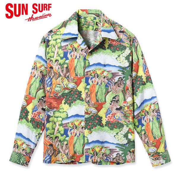 SUN SURF RAYON L/S 2026SS SPECIAL EDITION “ORIGINAL MATSON MENU DESIGN by EUGENE SAVAGE” (LONG SLEEVE)