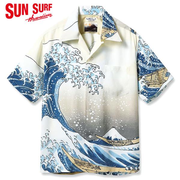 SUN SURF×日本の意匠×葛飾北齋 サンサーフ アロハシャツ RAYON S/S 