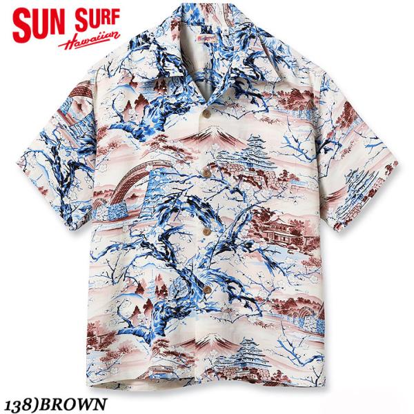 SUN SURF RAYON S/S 2025 HAWAIIAN SHIRT “SCENERY OF JAPAN” No.SS39422