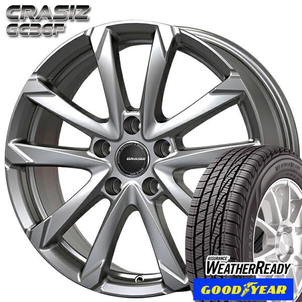 オールシーズンタイヤ ホイール4本セット 195/65R15インチ 5H114 KOSEI クレイシズ GC36F シルバー グッドイヤー ウェザーレディ