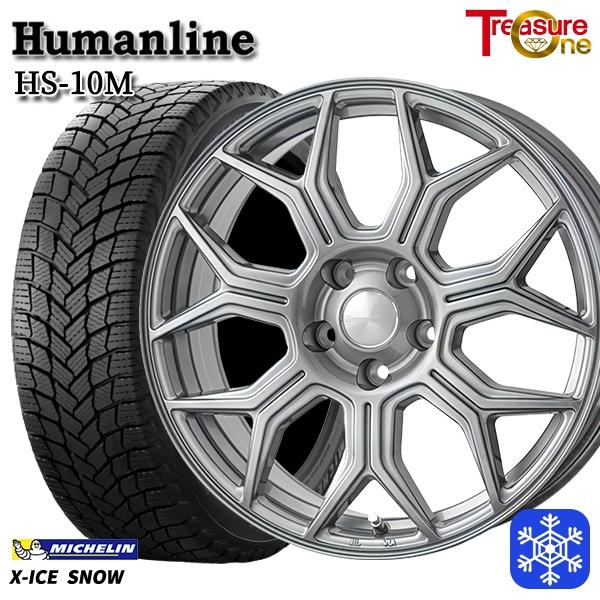 ミシュラン X-ICE 215/45R17 6部山99年製＆17×7JJ 10穴マルチ(PCD100＆114.3共用×5穴)インセット48 ハブ径56 アルミホイール4本 手渡し可 X-ICE 215/45R17インチ ミシュラン エックスアイス スノー SNOW 5H100